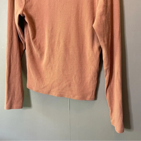 Abercrombie & fitch rose pink ribbed long sleeve shirt size large - Picture 7 of 8